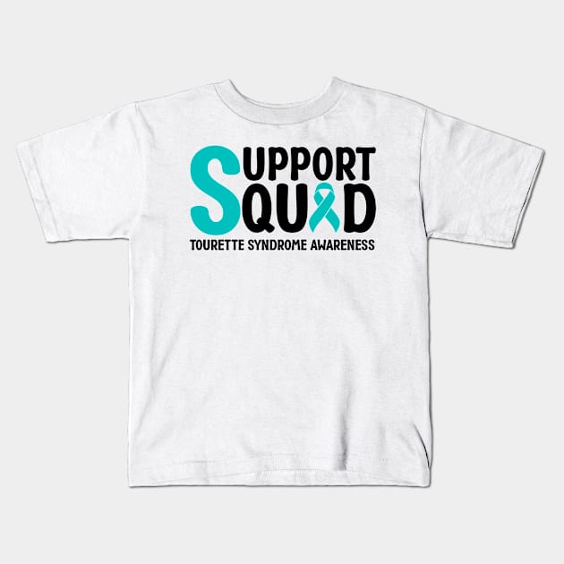 Support Squad Tourette Syndrome Awareness Kids T-Shirt by Geek-Down-Apparel